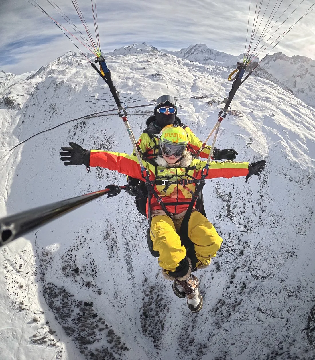 First tandem paragliding flight in Zermatt